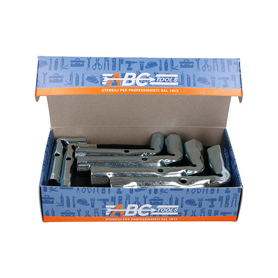 ABC Tools Serie di 6 Chiavi a Pipa Doppie Leggere A30326000, con scatola di cartone