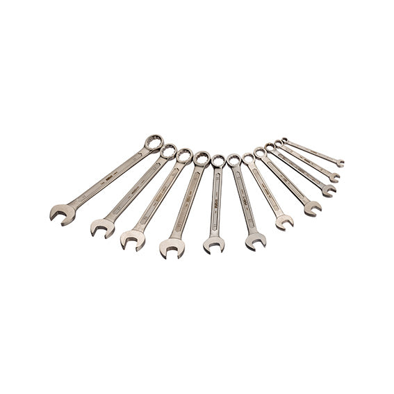 ABC Tools Serie di Chiavi Combinate Metriche in Acciaio Inox A29375110, 11 Pezzi, con scatola