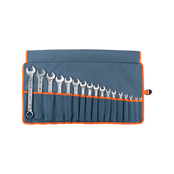 ABC Tools Serie di Chiavi Combinate in Borsa di Tessuto Avvolgibile A29451710, 17 Pezzi