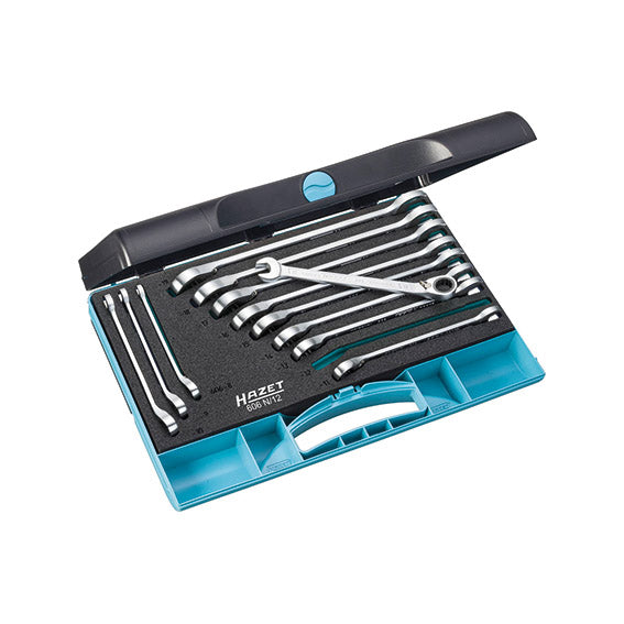 ABC Tools Serie di Chiavi Combinate con Cricchetto Reversibile A30171006, 6 Pezzi