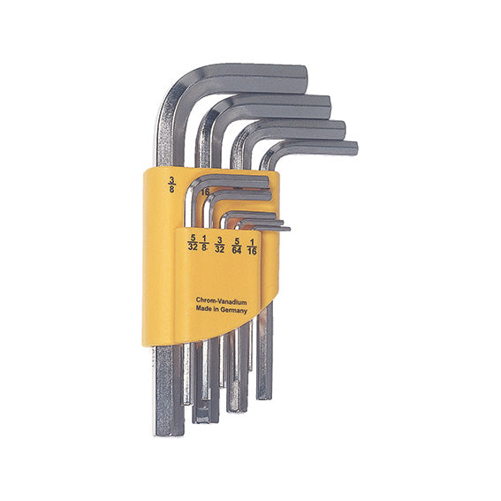 ABC Tools Serie di 9 Chiavi Maschio Esagonali in Pollici su Supporto A31073509
