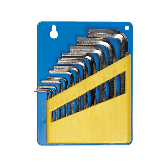 ABC Tools Serie di 12 Chiavi Maschio Esagonali Metriche da Parete A31075012, con in plastica da parete