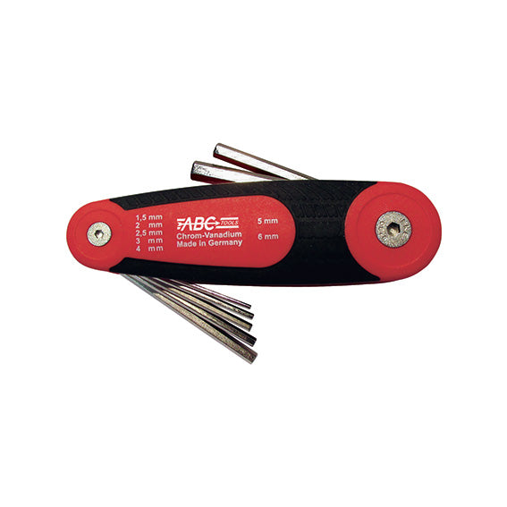 ABC Tools Serie Tascabile di 7 Chiavi Maschio Esagonali Nichelate A31078207, 7 Pezzi