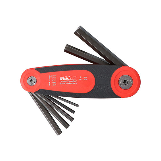 ABC Tools Serie Tascabile di 7 Chiavi Maschio Esagonali Brunite A31078307, 7 Pezzi