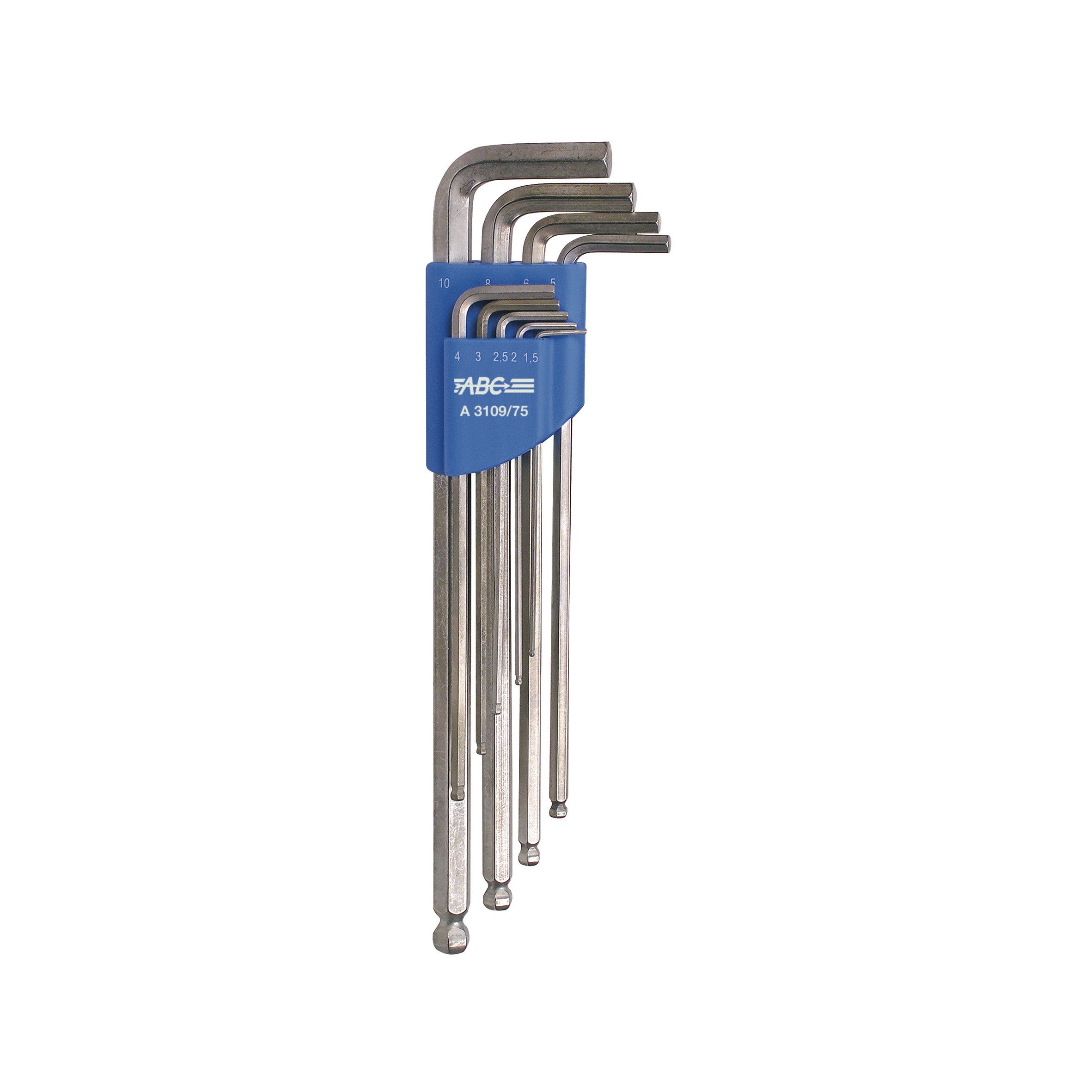 ABC Tools Serie di 9 Chiavi Sferopoliedriche Maschio Esagonali A31097509, con in plastica