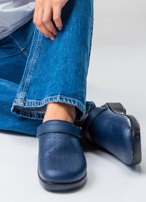 Calzuro Ciabatta Sanitaria Slim Effetto in Pelle Antistatica