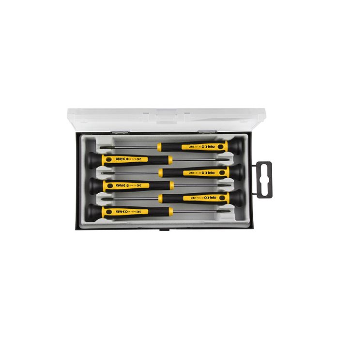 FELO Assortimento 6 Giraviti per Elettronica A 1408 6000, TORX ed Esagono