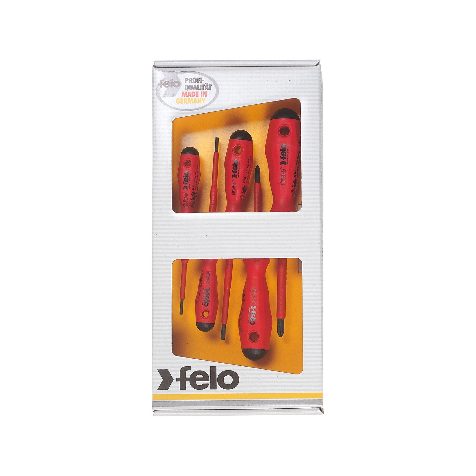 Felo Serie Giraviti Isolati VDE M71017700, 6 Pezzi, Intaglio e Phillips