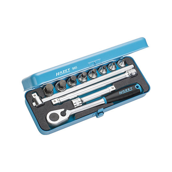 Hazet Assortimento Bussole A31491000, 12 Utensili, Attacco 1/2", 5-19 mm