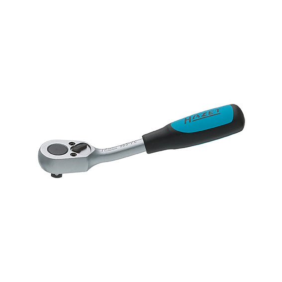 Hazet Cricchetto Reversibile con Testa Piegata A31224200, Attacco 1/4", 115 mm