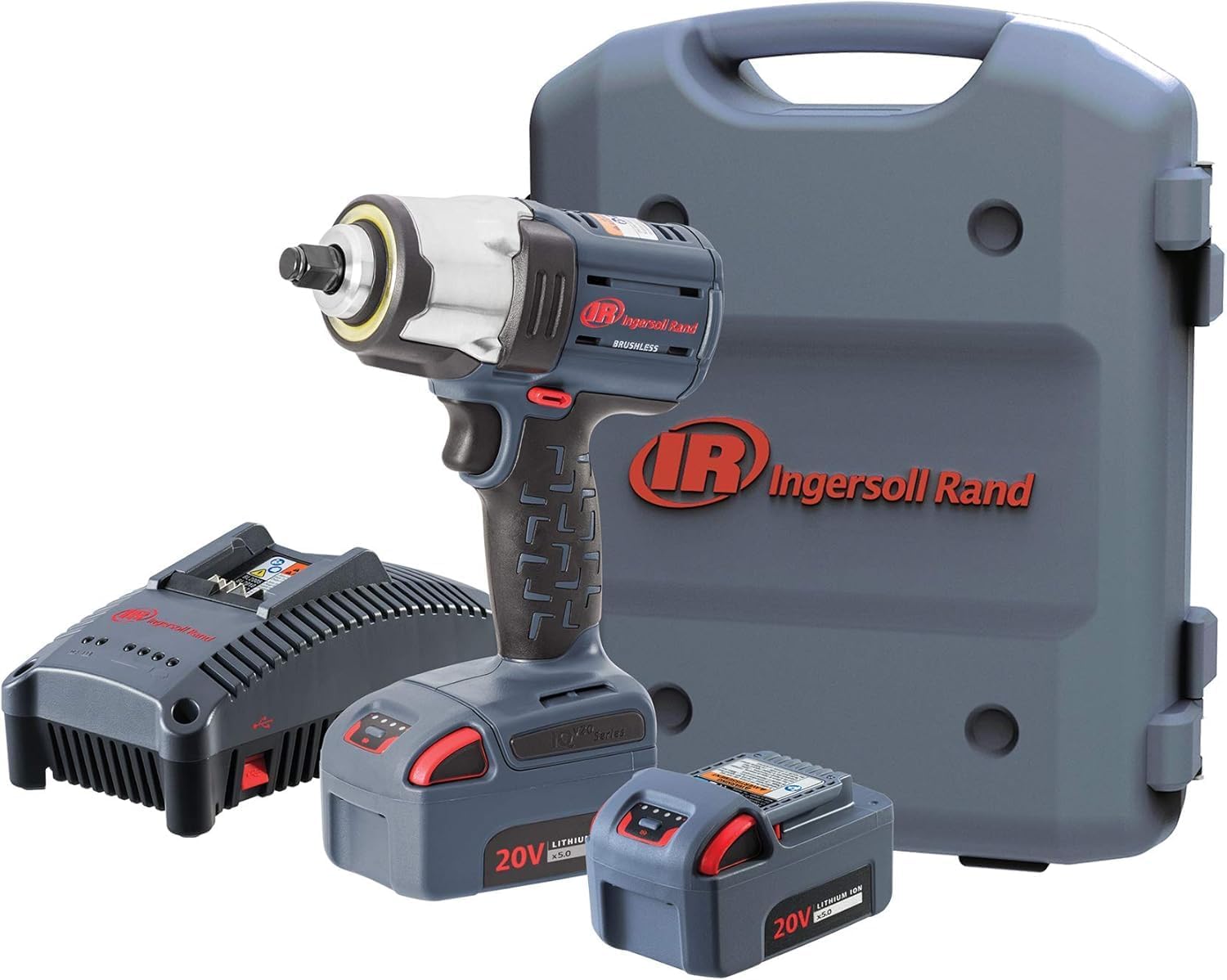 Ingersoll Rand Avvitatore a Impulsi a Batteria W5153-K22A-EU, 1/2", 745 Nm, in Kit - immagine 2