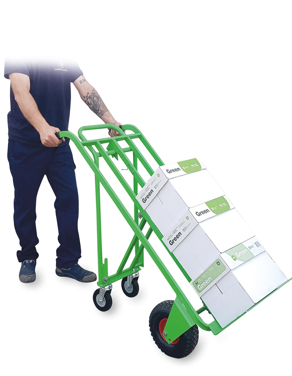 Carmeccanica Carrello Trasformabile 2 Ruote Pneumatiche 400 kg ART003